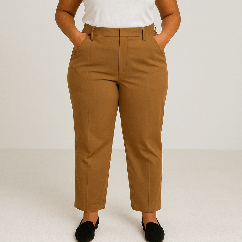 19 Cooper Tan Chinos Relaxed Fit Cropped
